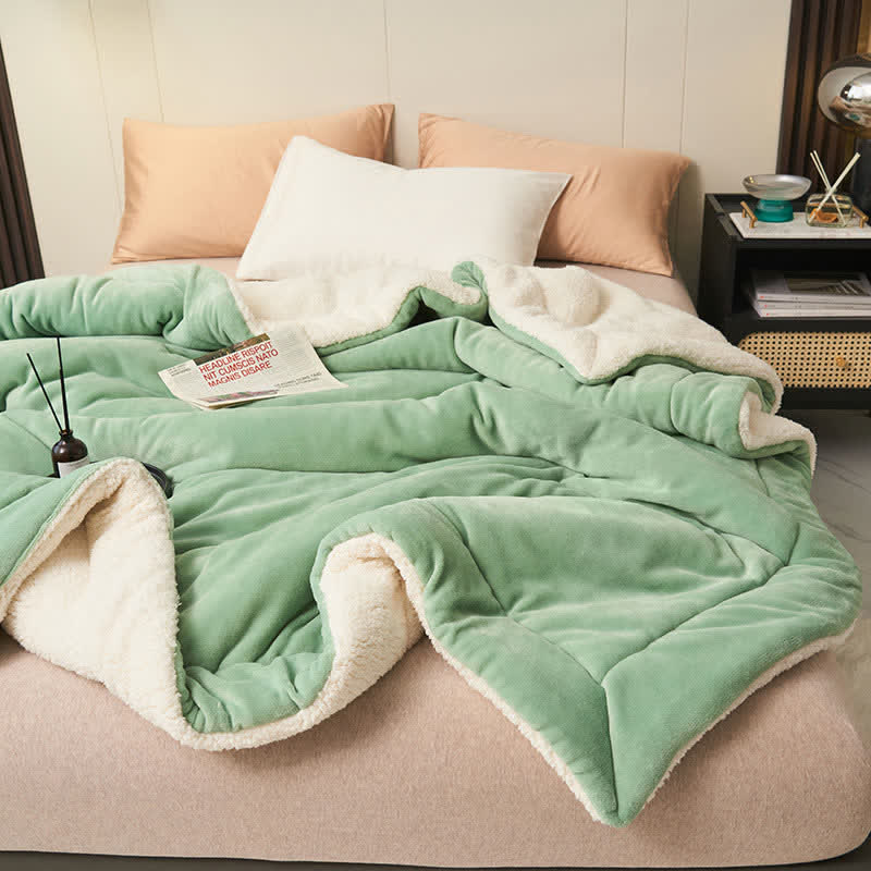 Avtoit | Solid thick double-sided velvet cube blanket
