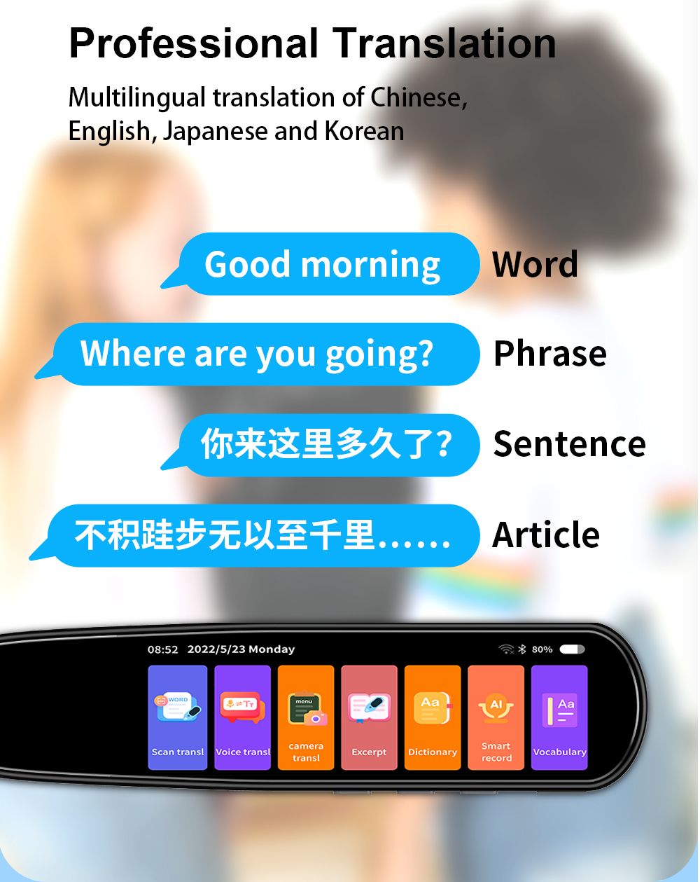 Avtoit | Precision 112-Language Translation & Reading Pen – Instant Text & Speech Translator