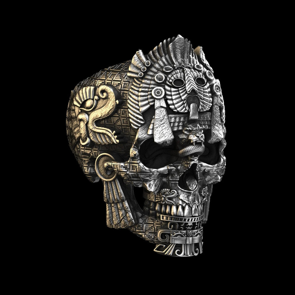 Avtoit | Sterling Silver Black Skull Ring