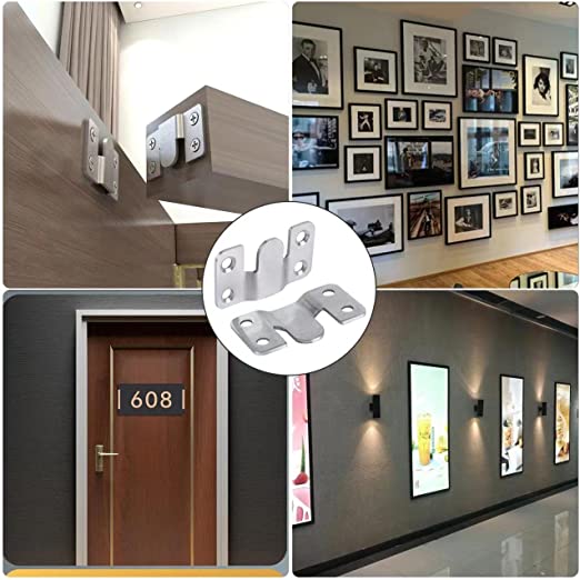 Avtoit | Interlock Hanging Clip — Stainless Steel Wall Art Hooks with Secure Hold (5 Pieces)