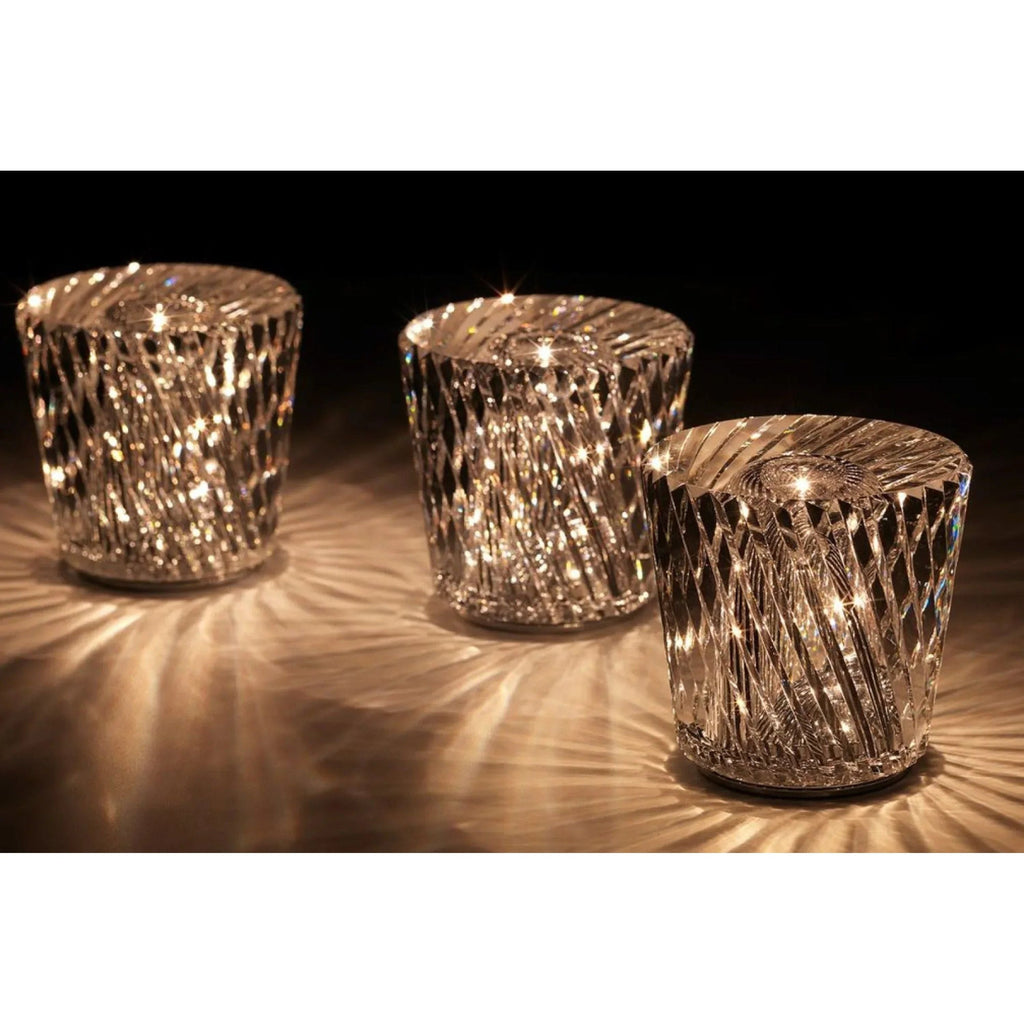 Rechargeable Crystal LED Table Lamp with Cordless Design
