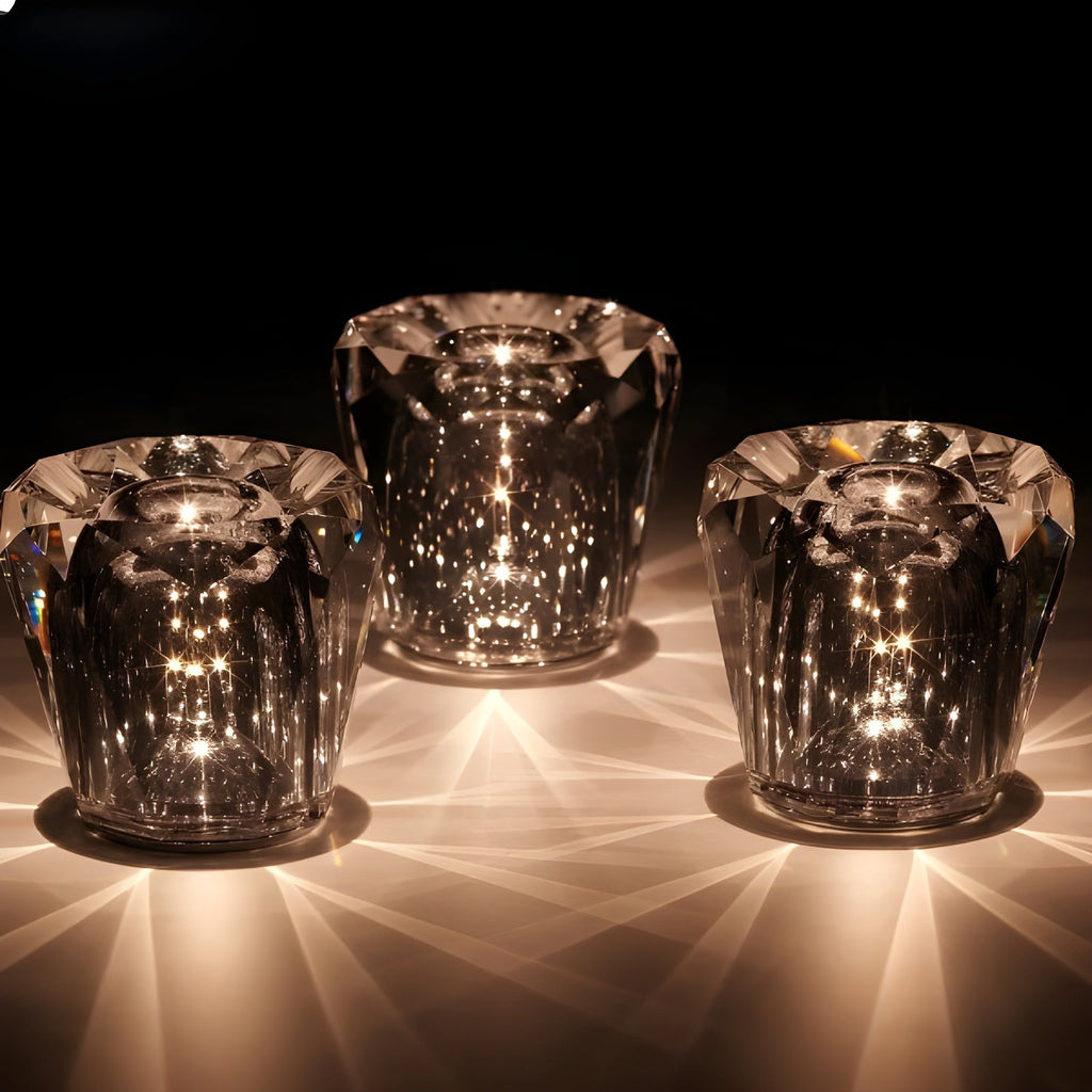 Rechargeable Crystal LED Table Lamp with Cordless Design