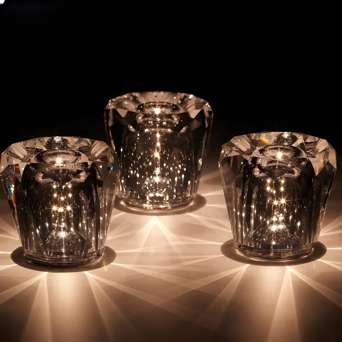 Rechargeable Crystal LED Table Lamp with Cordless Design