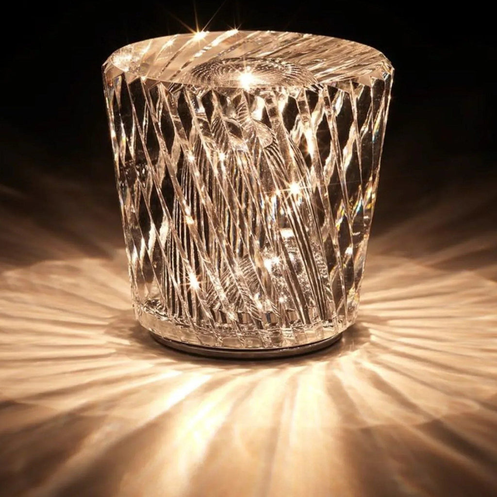 Rechargeable Crystal LED Table Lamp with Cordless Design