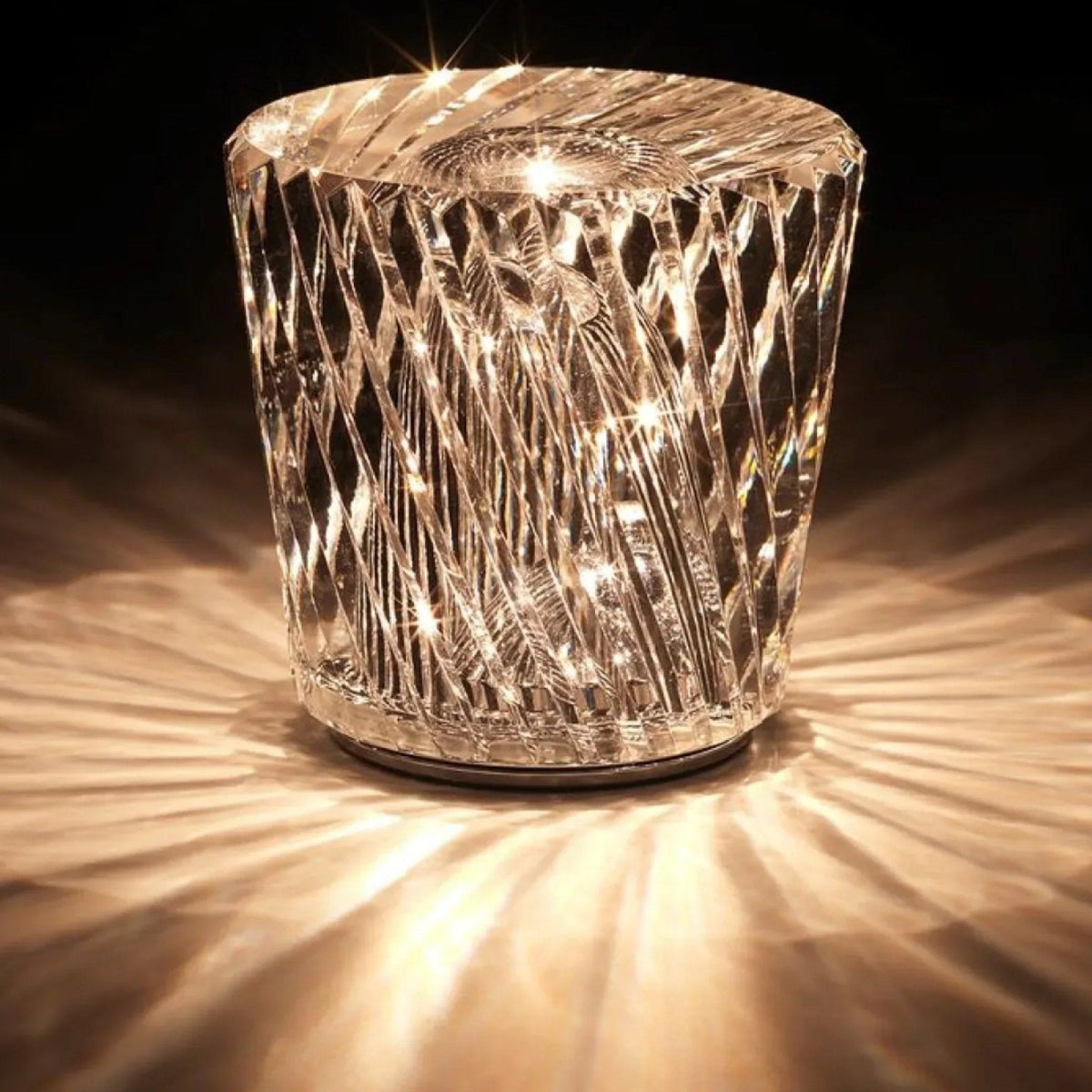 Rechargeable Crystal LED Table Lamp with Cordless Design