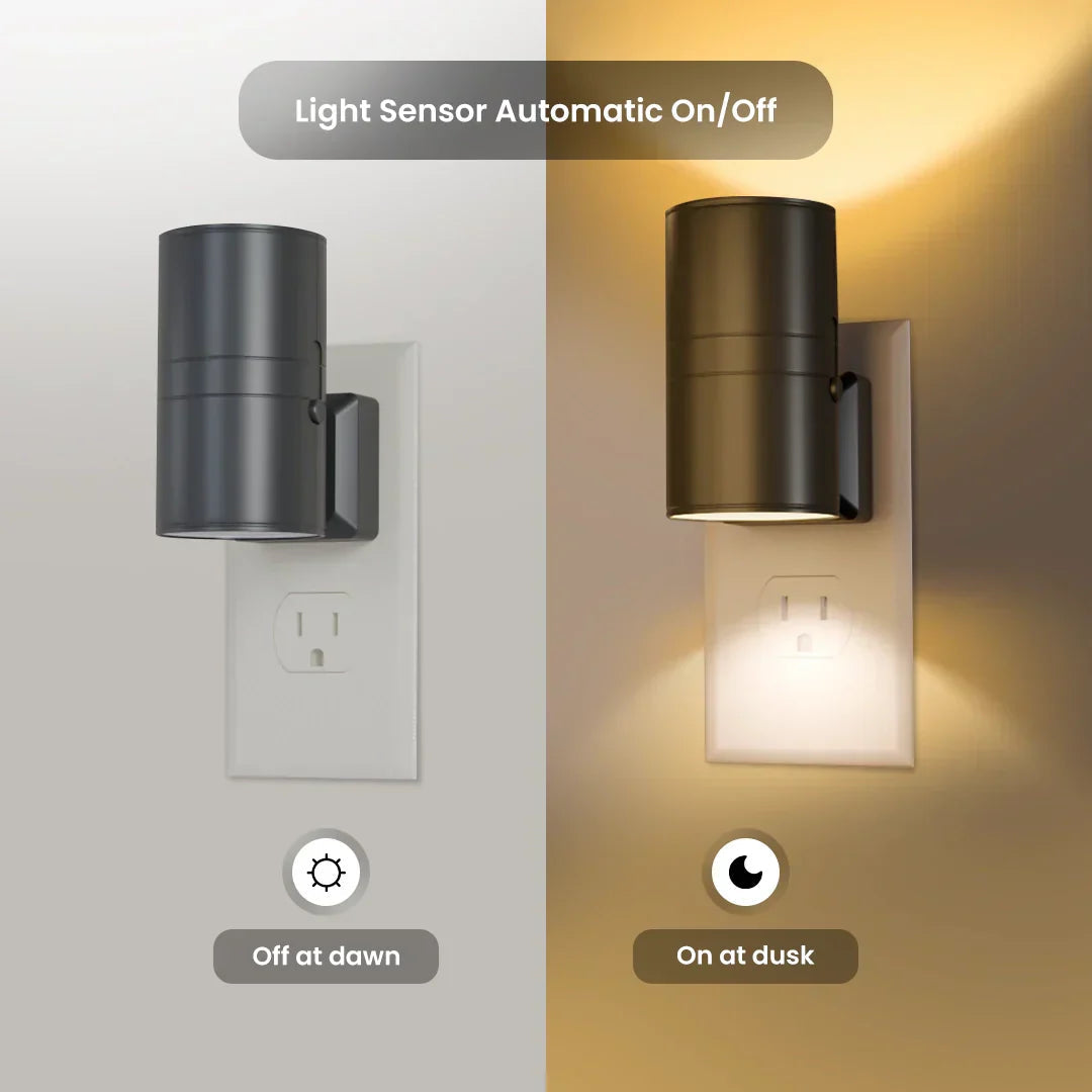 Avtoit | Dimmable Plug-In Night Light with Motion Sensor - LED Light for Bedrooms, Hallways, and Stairs