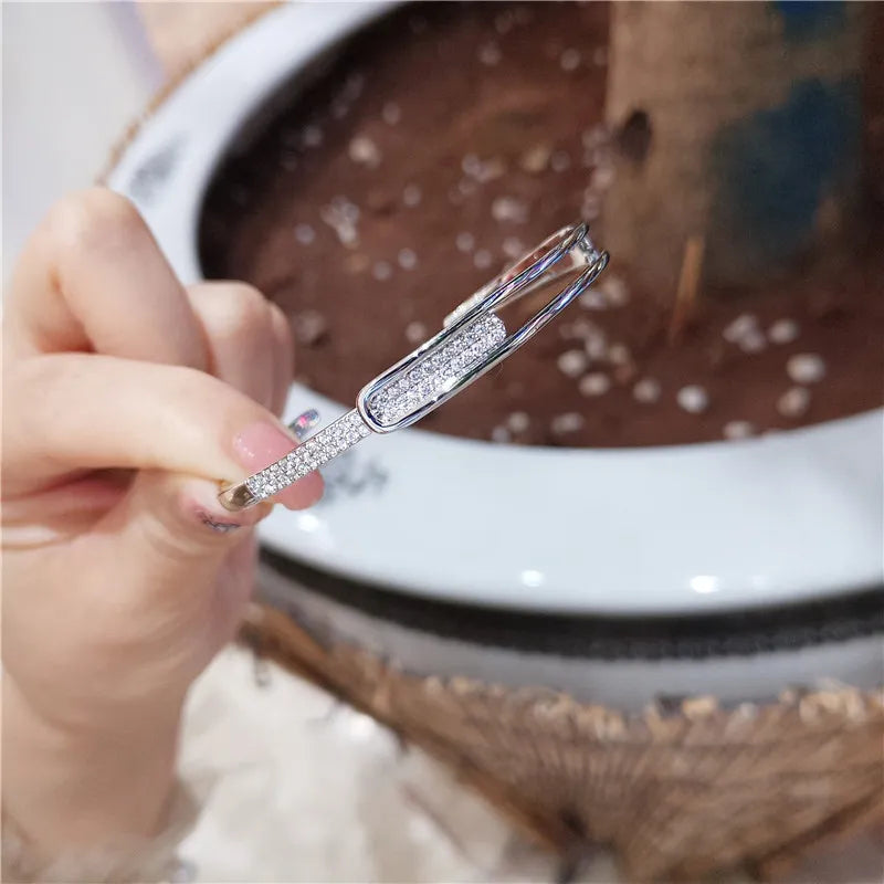 Avtoit | Open bracelet made of 925 sterling silver with zirconia