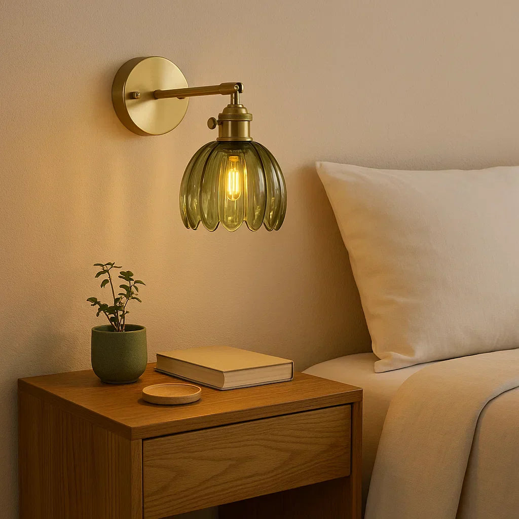 Avtoit | Retro Wall Lamp | Glass Tulip Shade Vintage Wall Light
