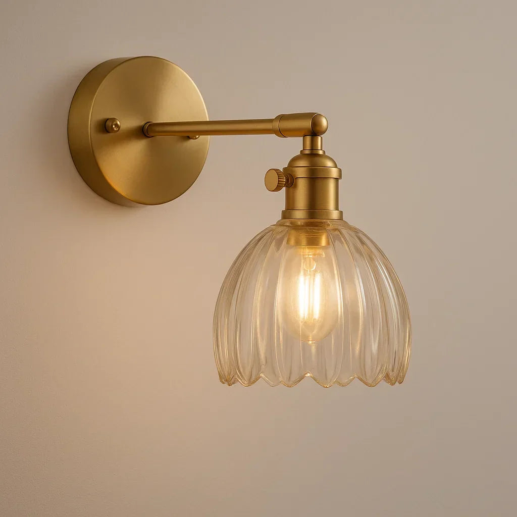 Avtoit | Retro Wall Lamp | Glass Tulip Shade Vintage Wall Light
