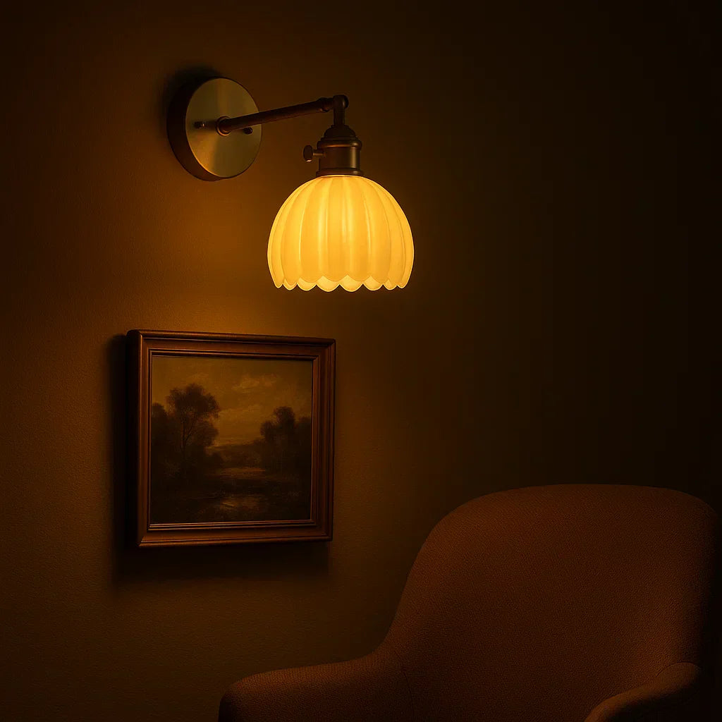 Avtoit | Retro Wall Lamp | Glass Tulip Shade Vintage Wall Light