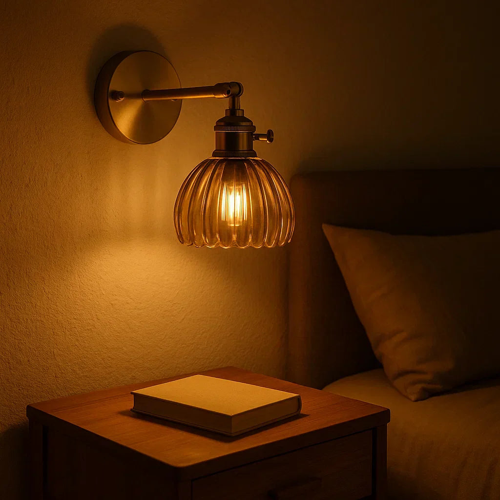 Avtoit | Retro Wall Lamp | Glass Tulip Shade Vintage Wall Light