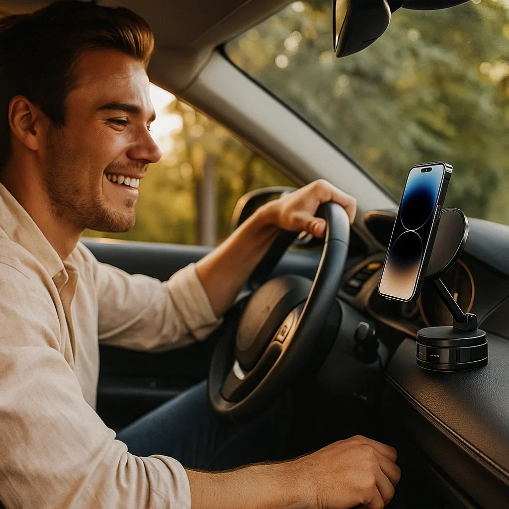 Avtoit | Magnetic Suction Cup - Extendable 360° Phone Holder with Vacuum Seal