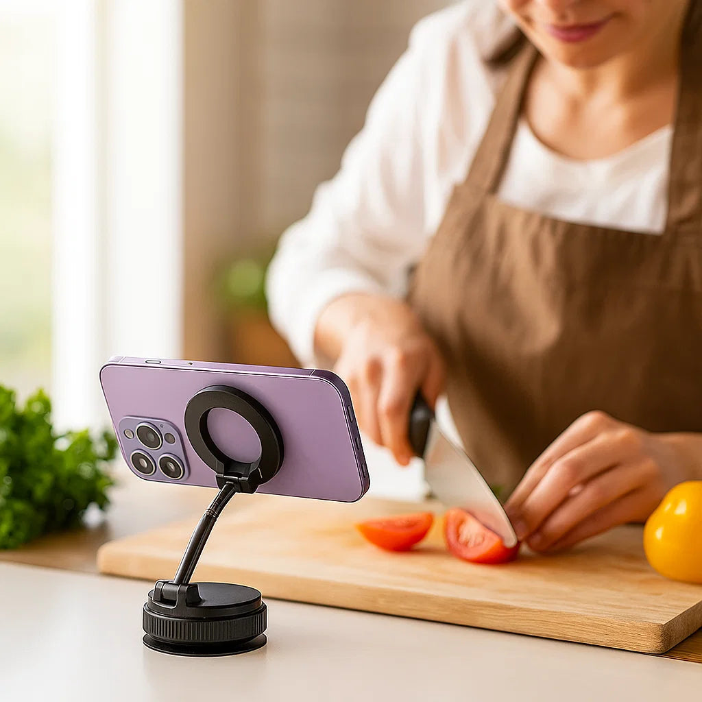 Avtoit | Magnetic Suction Cup - Extendable 360° Phone Holder with Vacuum Seal