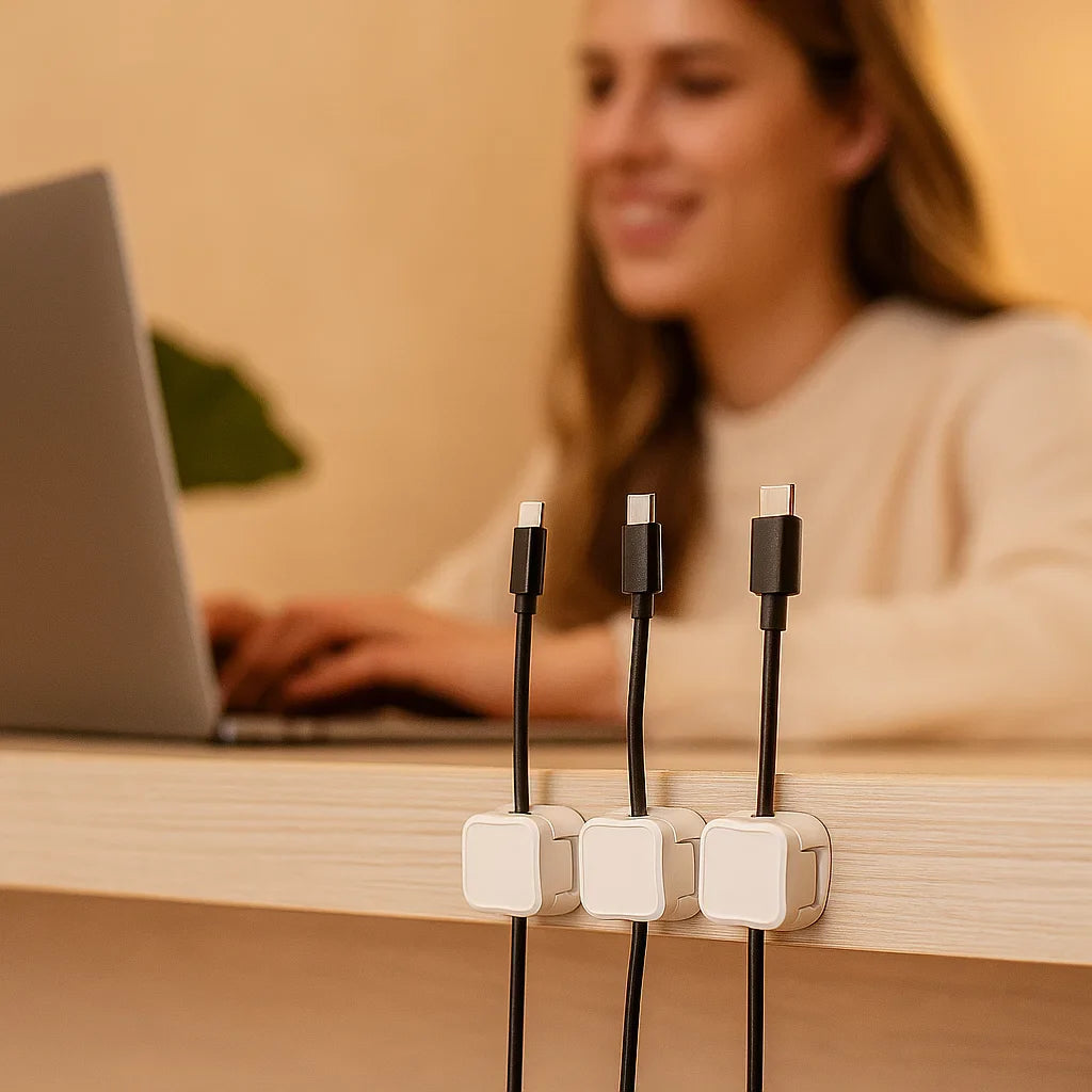 Avtoit | Magnetic Cable Organizer - Self-Adhesive Cable Management 6-Piece Set