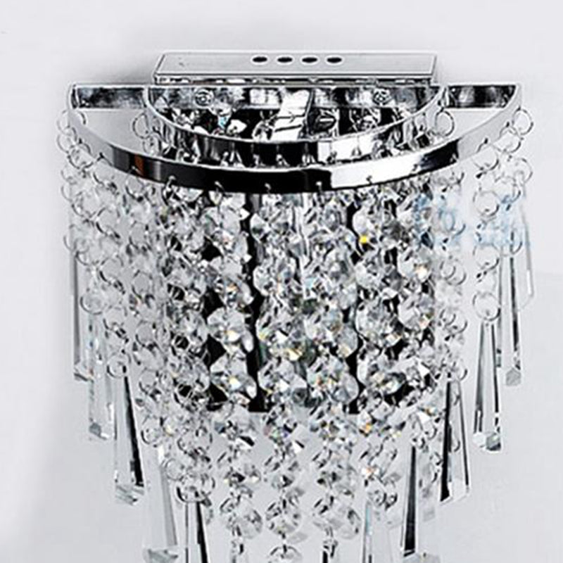 Avtoit | Modern Chrome Crystal Drop Wall Lamps