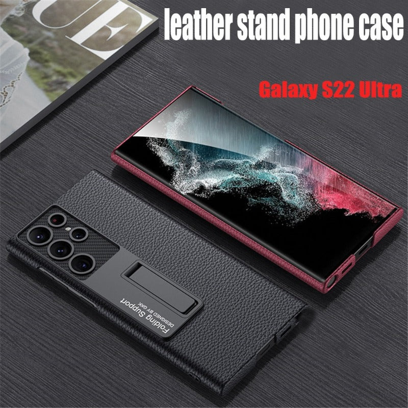 Avtoit | Luxurious, ultra-thin leather phone case, shockproof, for Samsung Galaxy 23