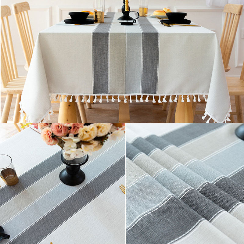 Avtoit | Waterproof Oil-resistant Rectangular Tablecloth Cotton Linen Wrinkle-resistant Tablecloth for Kitchen Dining Room Buffet Party