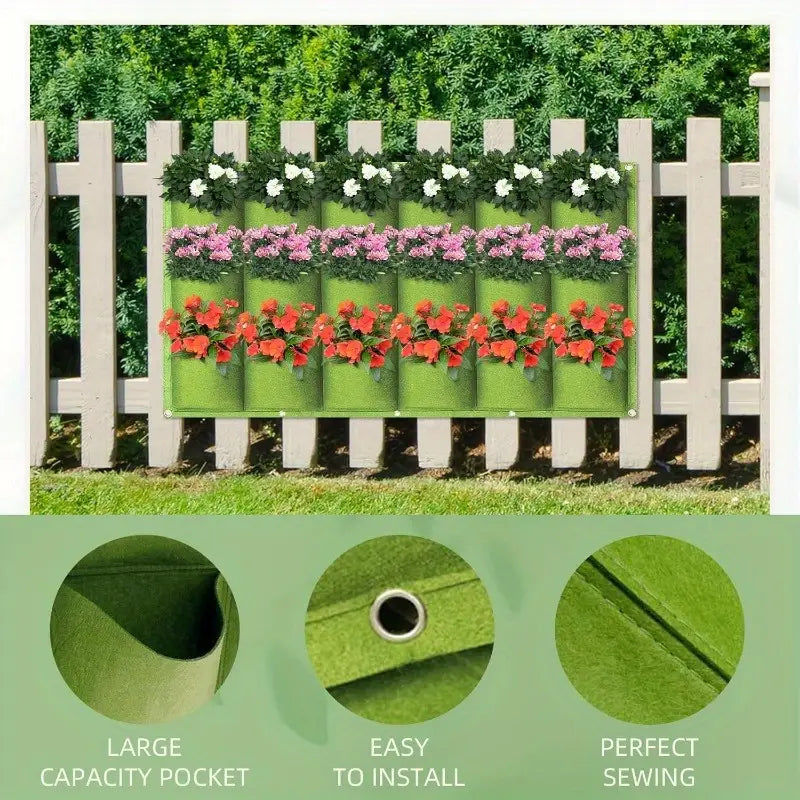 Avtoit | Felt Plant Bag for Vertical Wall Mounting – Three-dimensional, Non-woven Plant Bag
