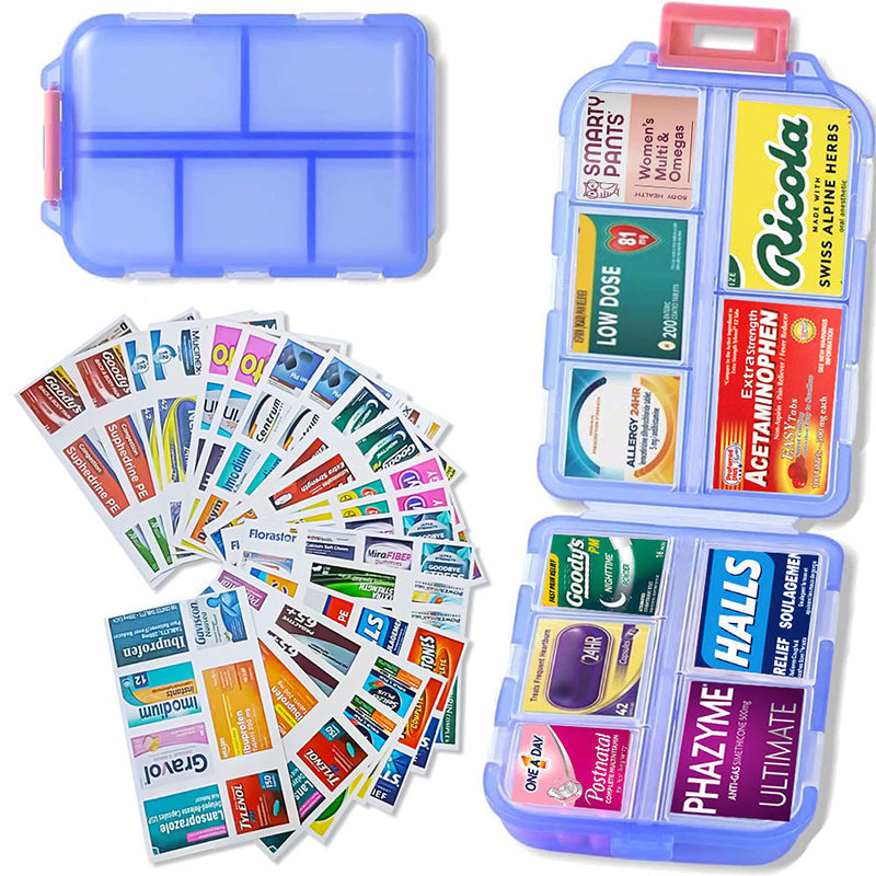 Avtoit | Travel Pill Organizer Box (161 Labels for Customization)