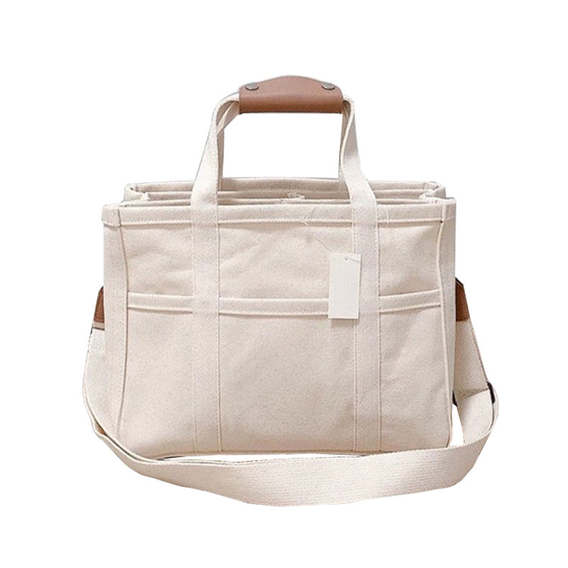 Avtoit | Solid Color Canvas Shopper Bag