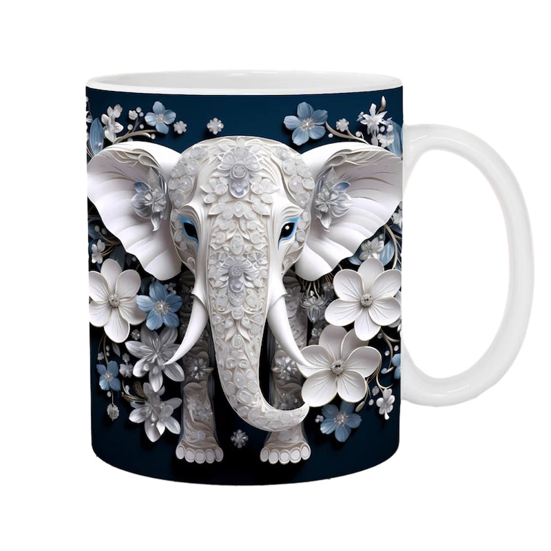 Avtoit | 3D Elephant Flower Mug