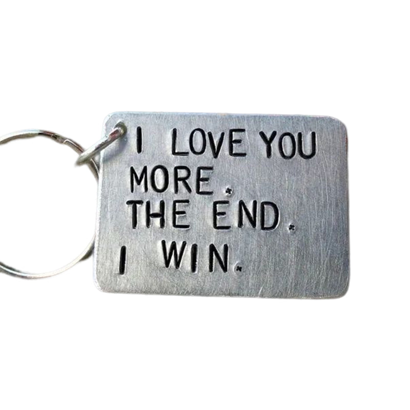 Avtoit | "I love you more The end I win" Funny keychain