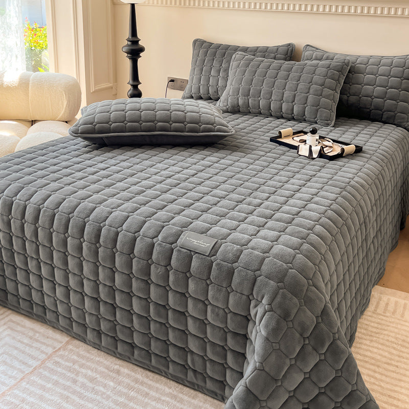 Avtoit | Modern Soft Throw Blanket with Square Texture – Stylish Fluffy Bed & Sofa Cover