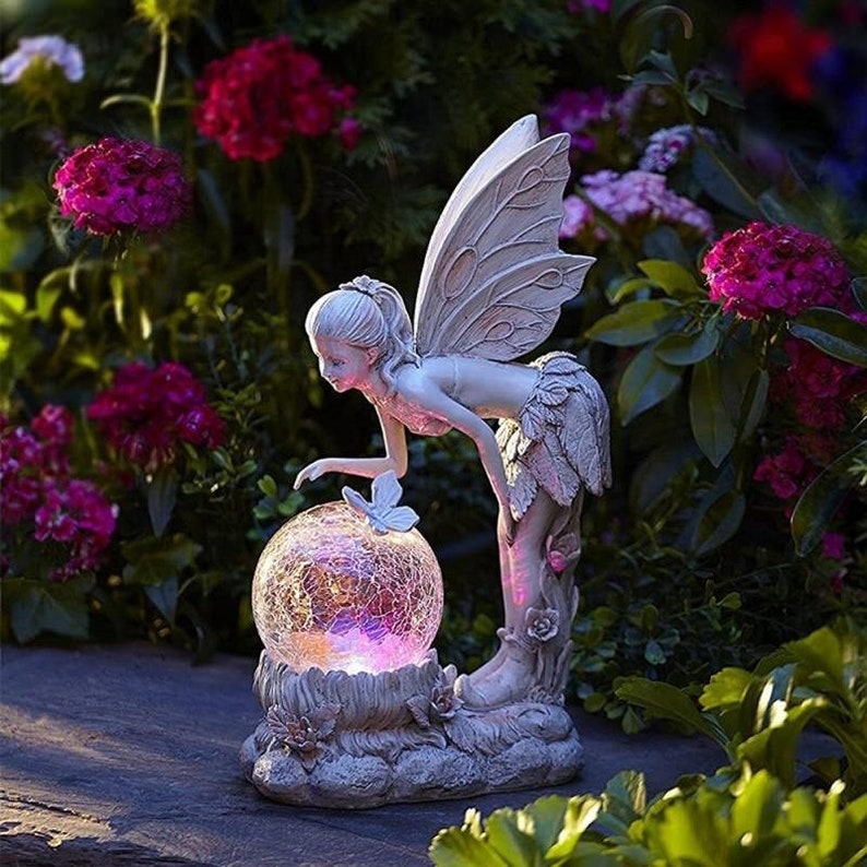 Avtoit | Home garden solar energy decoration Fairy Statue