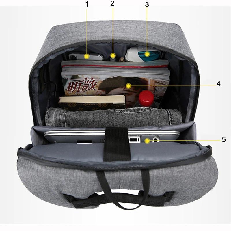 Avtoit | Waterproof Backpack with Charger Up to 15.6" Notebook Backpack