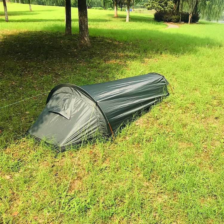 Ultralight Single-Person Camping Tent with Waterproof Polyester and Oxford Base