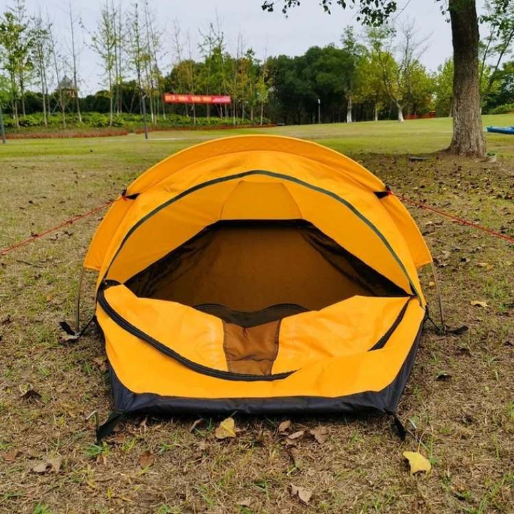Ultralight Single-Person Camping Tent with Waterproof Polyester and Oxford Base