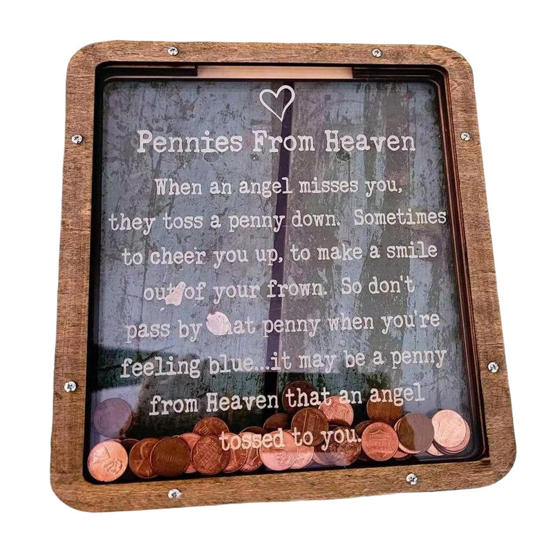 Avtoit | Pennies from Heaven Bank, Wooden Piggy Bank