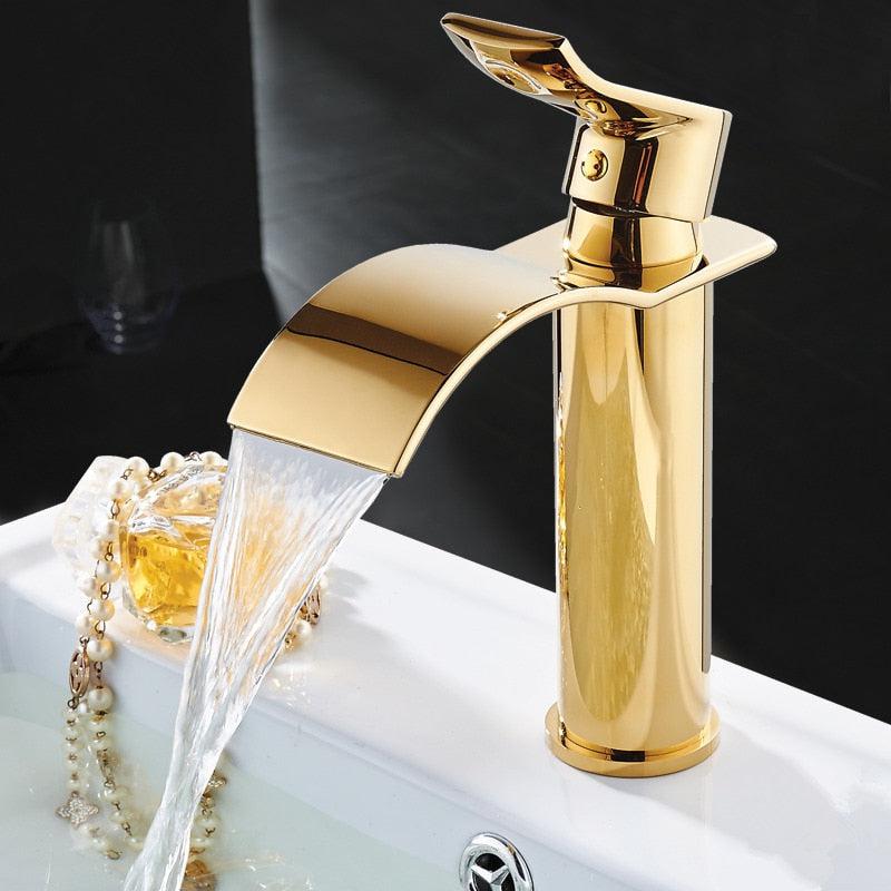 Avtoit | Vanity faucet waterfall faucet brass vanity faucet mixer tap