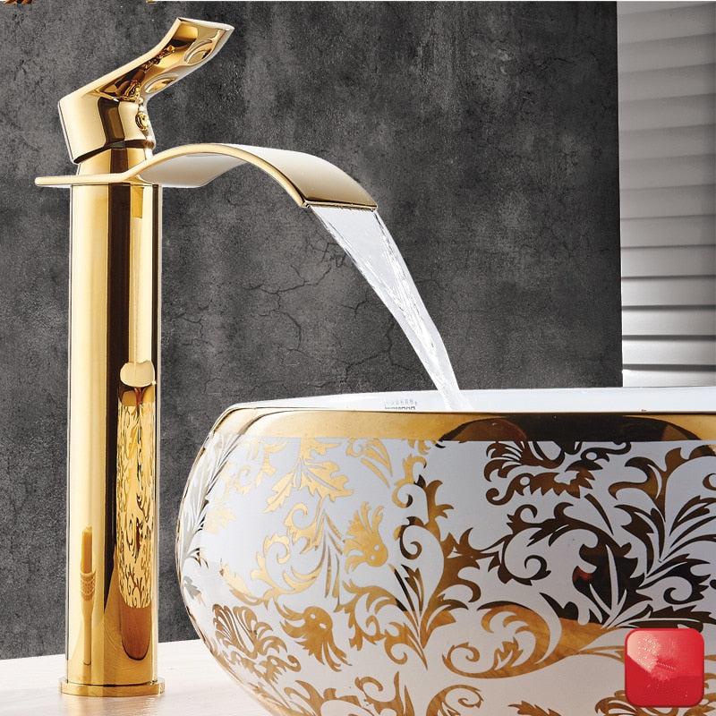 Avtoit | Vanity faucet waterfall faucet brass vanity faucet mixer tap