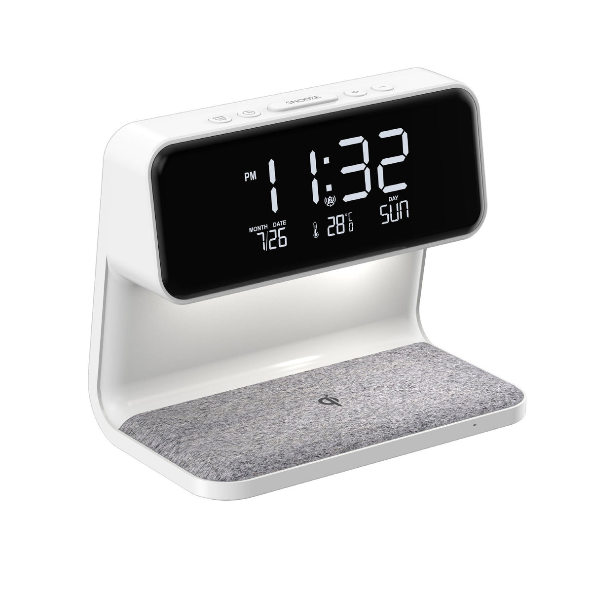 Avtoit | 3-in-1 Bedside Lamp with Wireless Charger – LCD Alarm Clock & Touch Dimmable LED Table Lamp
