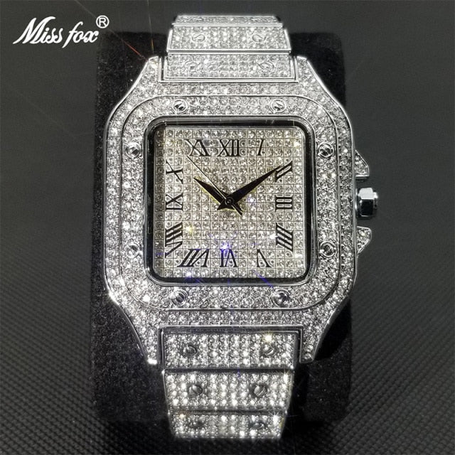 Avtoit | MISSFOX Ice Out Square Watch for Men