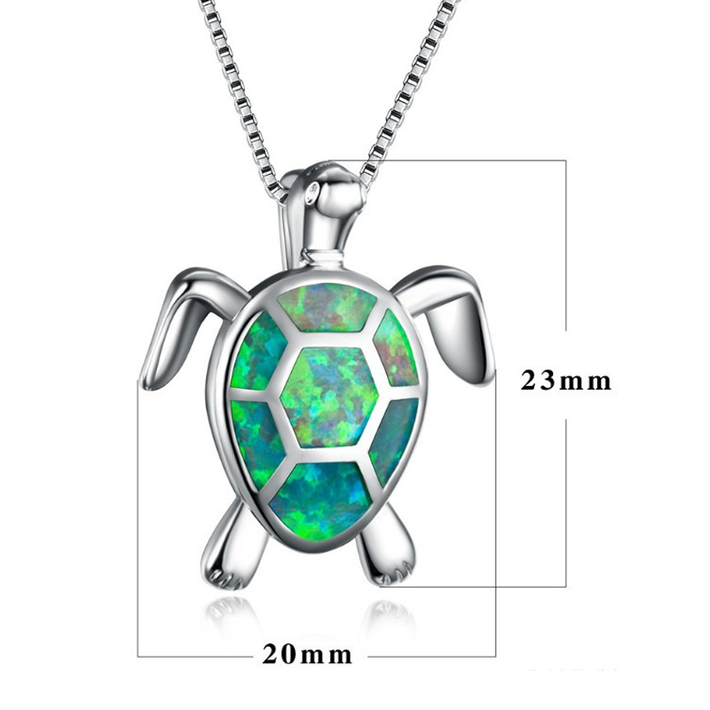Avtoit | Blue Opal Sea Turtle Necklace