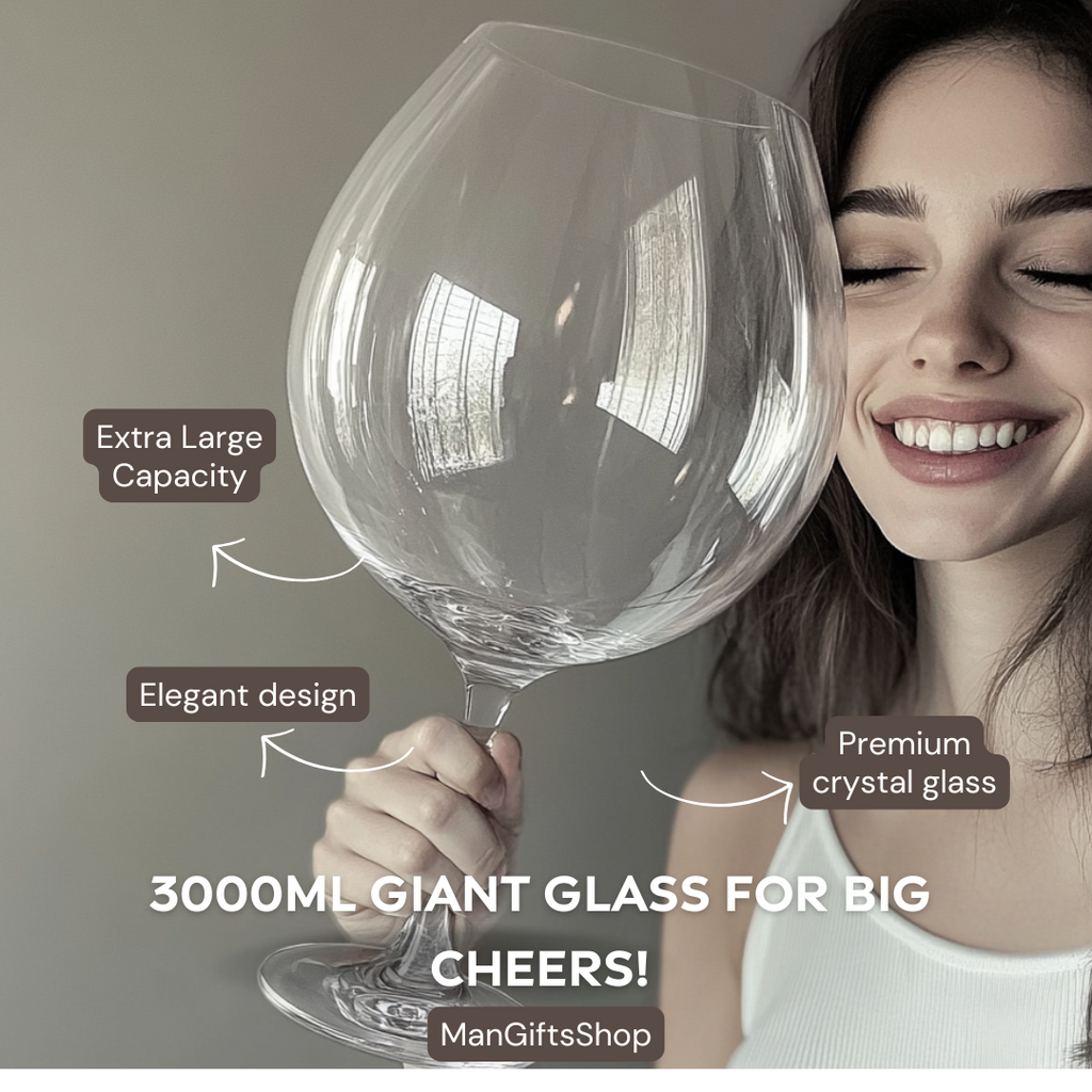 Extra-Large 3000 ml Crystal Wine Glass and Beer Mug