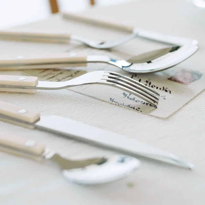 Avtoit | 24-Piece Cutlery Set – Engraved Stainless Steel Flatware for 6 People