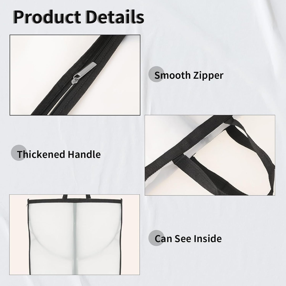 Avtoit | Long Garment Storage Cover – 180cm Dress Bag with Zipper & Window (Buy 1, Get 1 FREE)