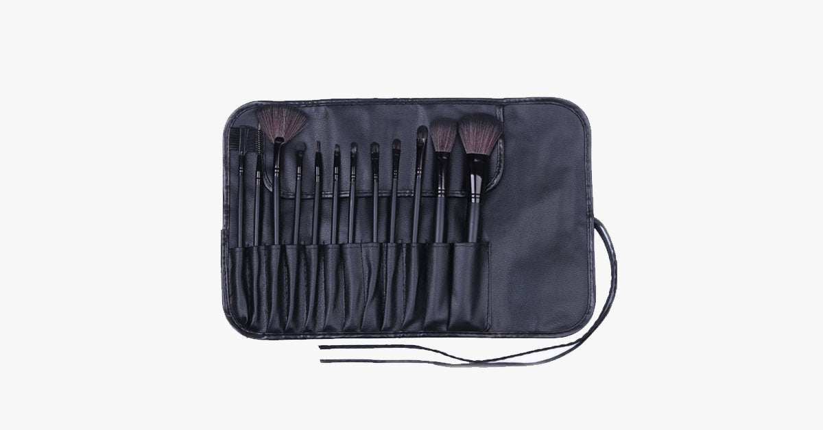 Avtoit | 12-piece professional black brush set – Enjoy a makeup experience that makes blending easy
