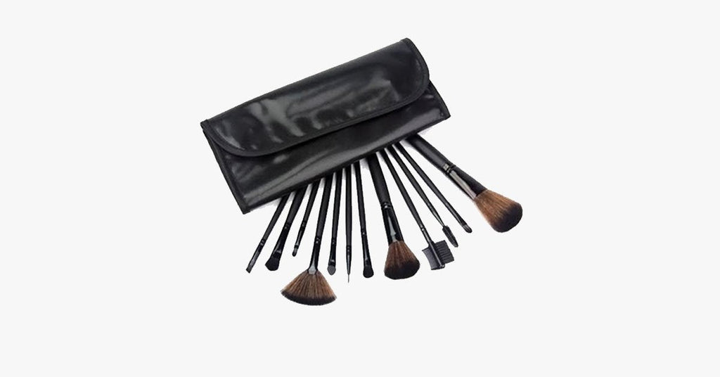 Avtoit | 12-piece professional black brush set – Enjoy a makeup experience that makes blending easy