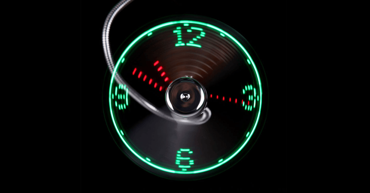 Avtoit | 2-in-1 LED Light USB Cooling Fan with Real-Time Clock - Think Different