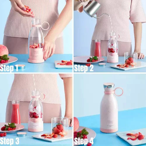 Avtoit | Compact Portable Smoothie Blender with Fruit Container and Drinking Lid