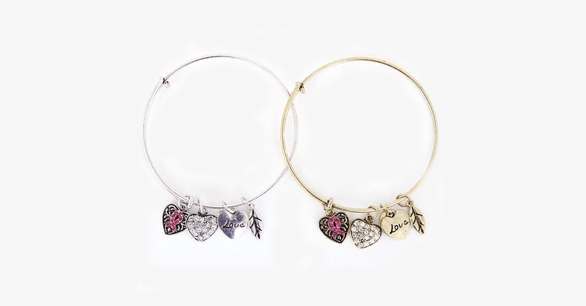 Avtoit | Pink Ribbon Charm Bracelet