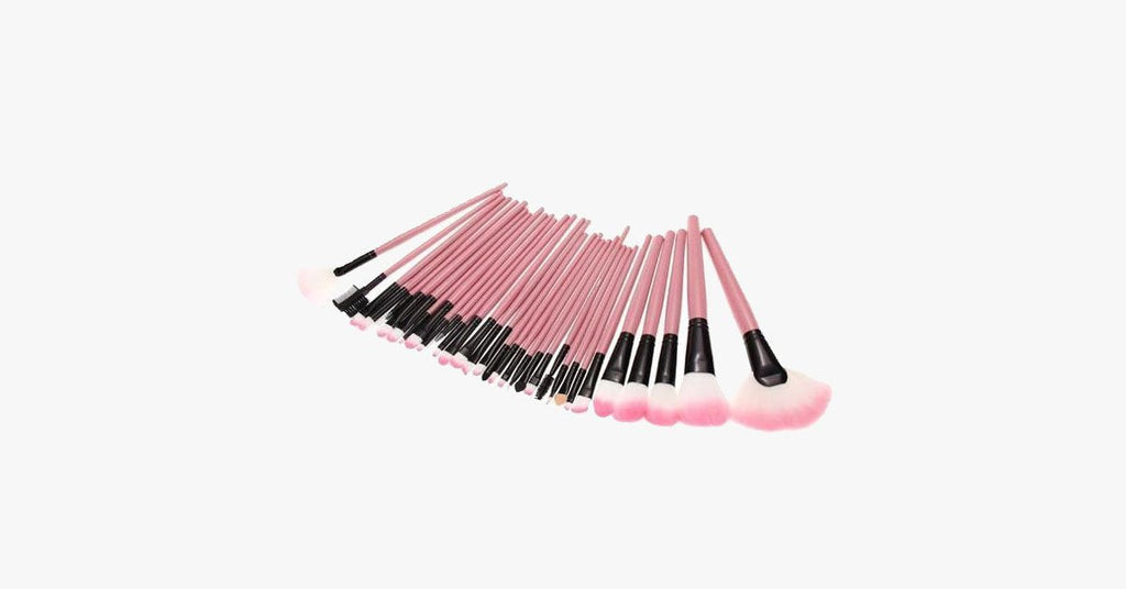 Avtoit | 32-piece Professional Pink Makeup Brush Set
