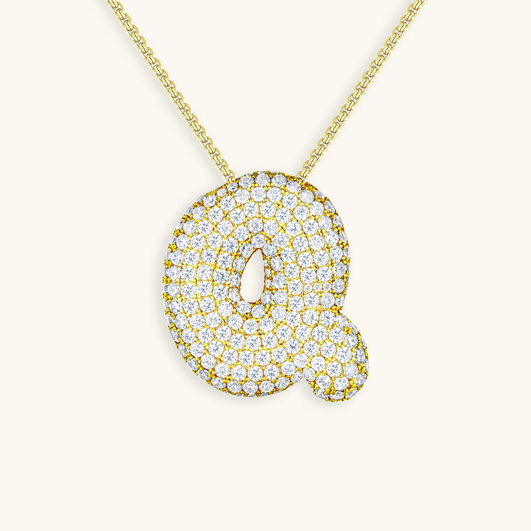 Avtoit | Bubble Initial-Diamond-Necklace