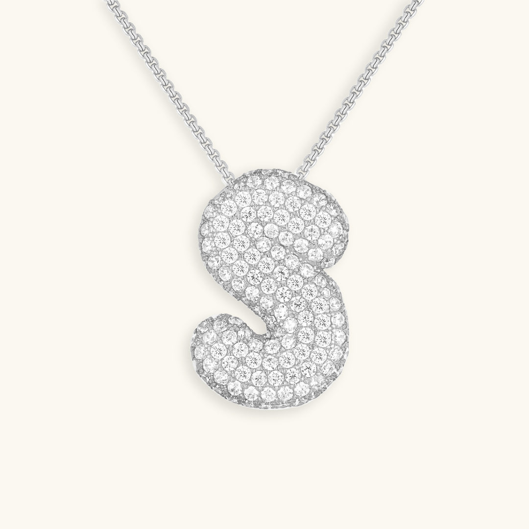 Avtoit | Bubble Initial-Diamond-Necklace