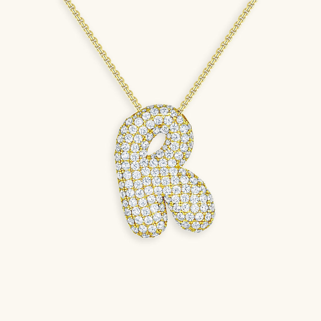 Avtoit | Bubble Initial-Diamond-Necklace