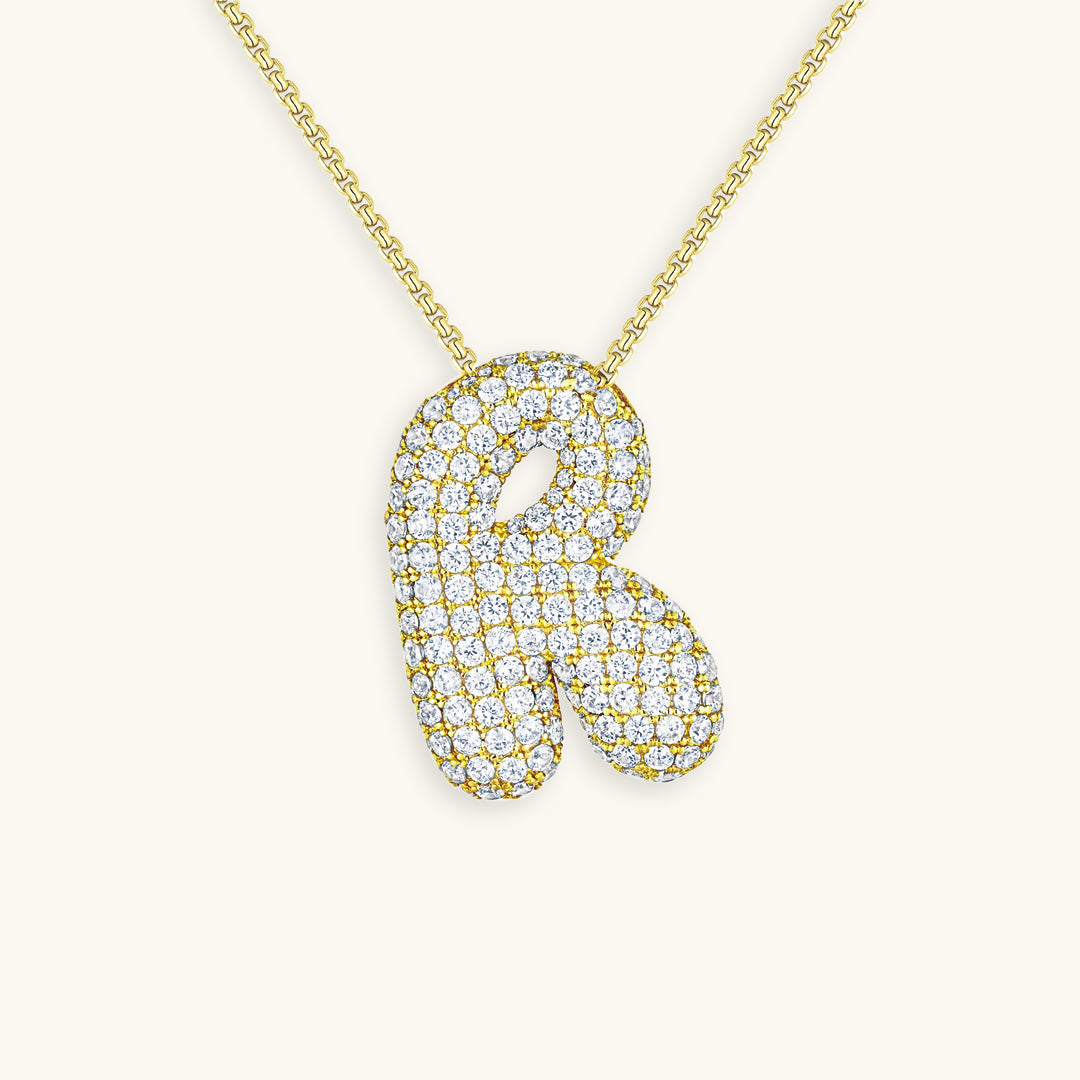 Avtoit | Bubble Initial-Diamond-Necklace
